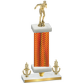 Premium Single Orange Carbon Fiber Victory Swimming Trophy