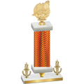 Premium Single Orange Carbon Fiber Victory Swimming Trophy
