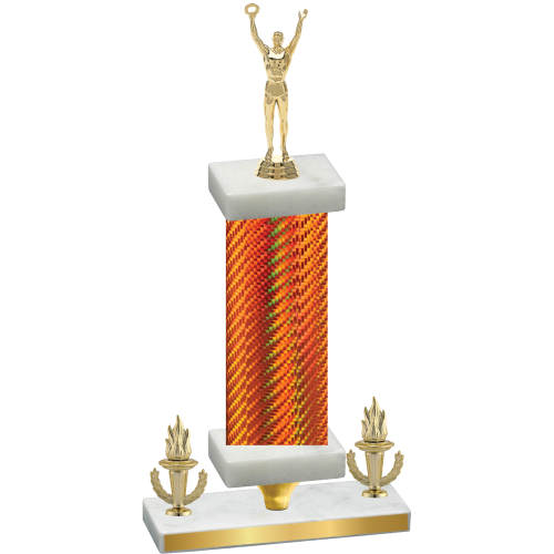Premium Single Orange Carbon Fiber Victory Victory Trophy