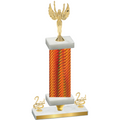 Premium Single Orange Carbon Fiber Second Place Victory Trophy