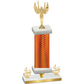 Premium Single Orange Carbon Fiber Fourth Place Victory Trophy