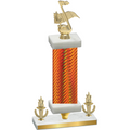 Premium Single Orange Carbon Fiber Victory Music Trophy