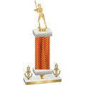 Premium Single Orange Carbon Fiber Victory Softball Trophy