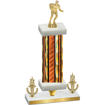 Premium Single Orange Glacier Victory Rugby Trophy