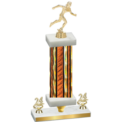 Premium Single Orange Glacier Year Running Trophy