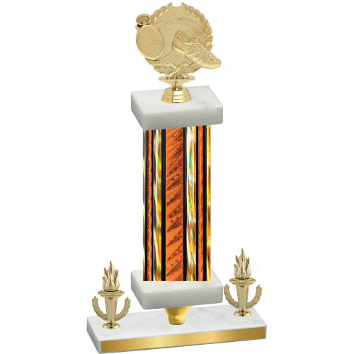 Premium Single Orange Glacier Victory Running Trophy