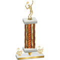Premium Single Orange Glacier Second Place Tennis Trophy