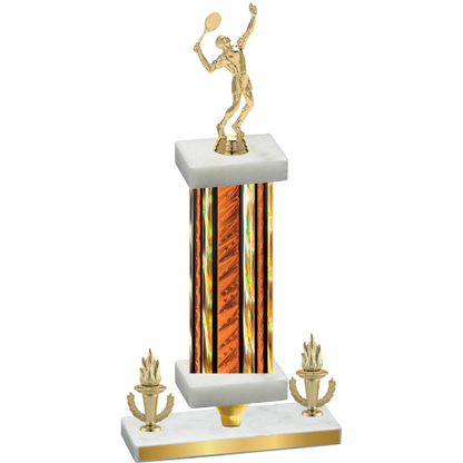 Premium Single Orange Glacier Victory Tennis Trophy