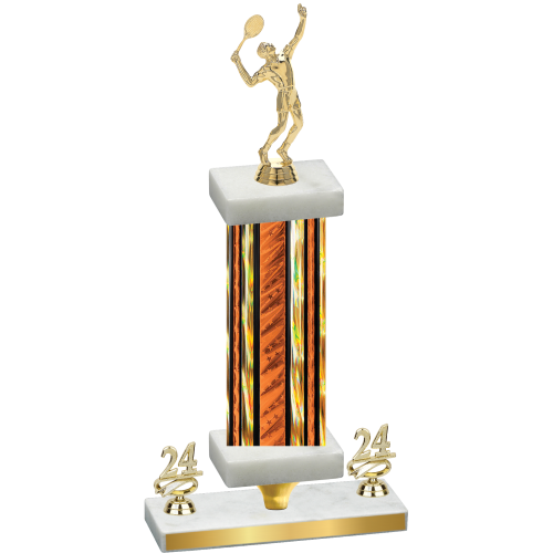 Premium Single Orange Glacier Year Tennis Trophy