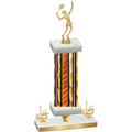 Premium Single Orange Glacier First Place Tennis Trophy
