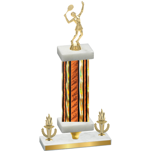 Premium Single Orange Glacier Victory Tennis Trophy