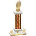Premium Single Orange Glacier First Place Football Trophy