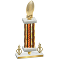 Premium Single Orange Glacier Victory Football Trophy