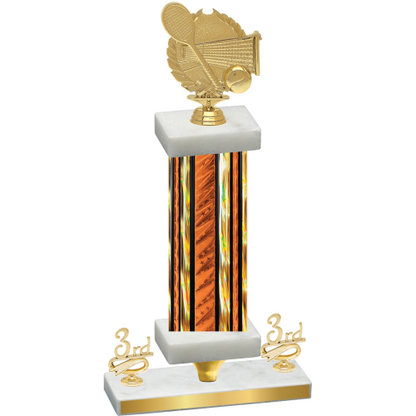 Premium Single Orange Glacier Third Place Tennis Trophy