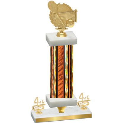 Premium Single Orange Glacier Fourth Place Tennis Trophy