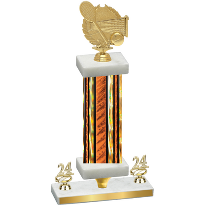 Premium Single Orange Glacier Year Tennis Trophy