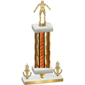 Premium Single Orange Glacier Victory Wrestling Trophy