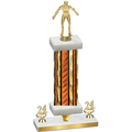 Premium Single Orange Glacier Year Wrestling Trophy