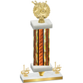 Premium Single Orange Glacier First Place Bowling Trophy