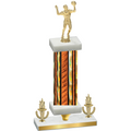 Premium Single Orange Glacier Victory Volleyball Trophy