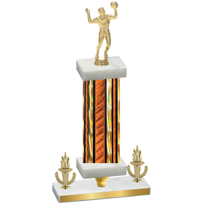 Premium Single Orange Glacier Victory Volleyball Trophy