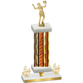 Premium Single Orange Glacier Fourth Place Volleyball Trophy
