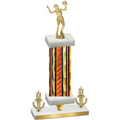 Premium Single Orange Glacier Victory Volleyball Trophy