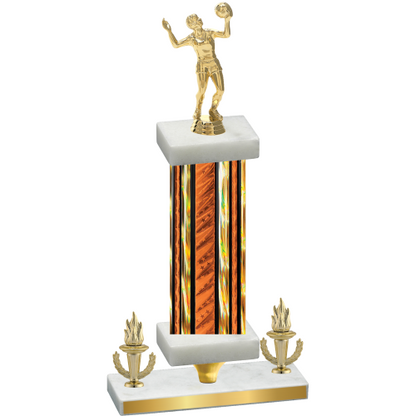 Premium Single Orange Glacier Victory Volleyball Trophy