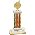 Premium Single Orange Glacier Second Place Volleyball Trophy