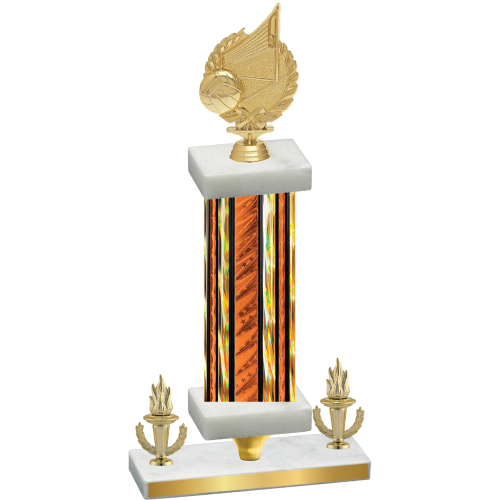 Premium Single Orange Glacier Victory Volleyball Trophy