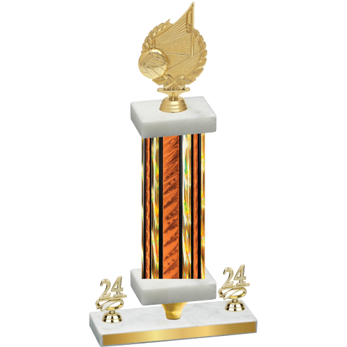 Premium Single Orange Glacier Year Volleyball Trophy