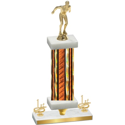 Premium Single Orange Glacier First Place Swimming Trophy