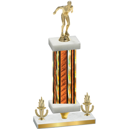 Premium Single Orange Glacier Victory Swimming Trophy