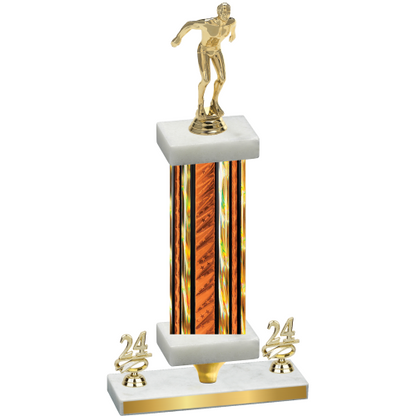 Premium Single Orange Glacier Year Swimming Trophy