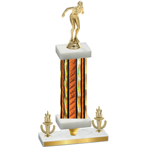 Premium Single Orange Glacier Victory Tennis Trophy