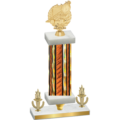 Premium Single Orange Glacier Victory Swimming Trophy