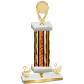 Premium Single Orange Glacier Second Place Insert Trophy