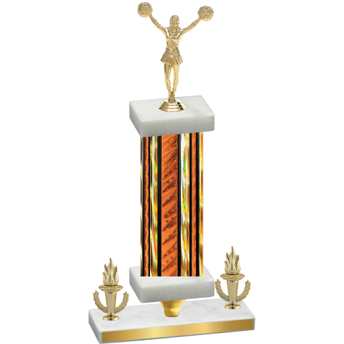 Premium Single Orange Glacier Victory Cheerleading Trophy