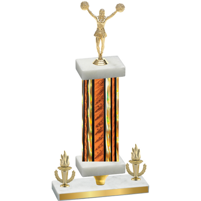 Premium Single Orange Glacier Victory Cheerleading Trophy