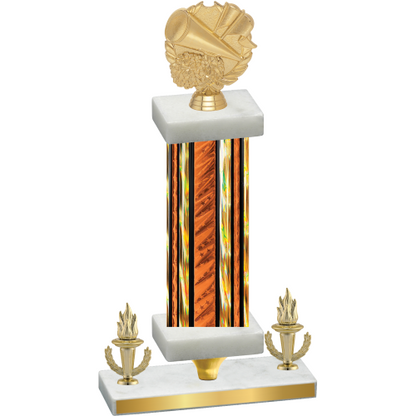 Premium Single Orange Glacier Victory Cheerleading Trophy