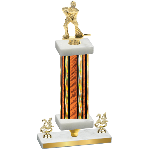 Premium Single Orange Glacier Year Hockey Trophy