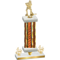 Premium Single Orange Glacier Fourth Place Hockey Trophy