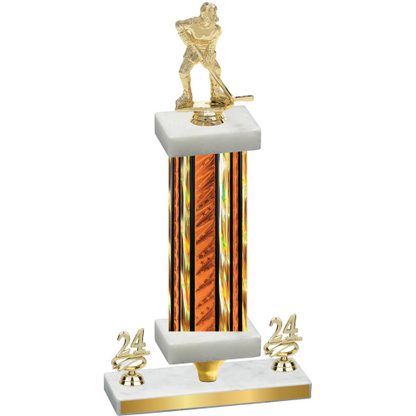 Premium Single Orange Glacier Year Hockey Trophy