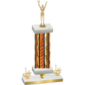 Premium Single Orange Glacier First Place Victory Trophy