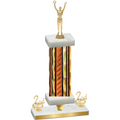 Premium Single Orange Glacier Second Place Victory Trophy