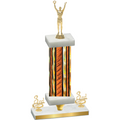 Premium Single Orange Glacier Third Place Victory Trophy