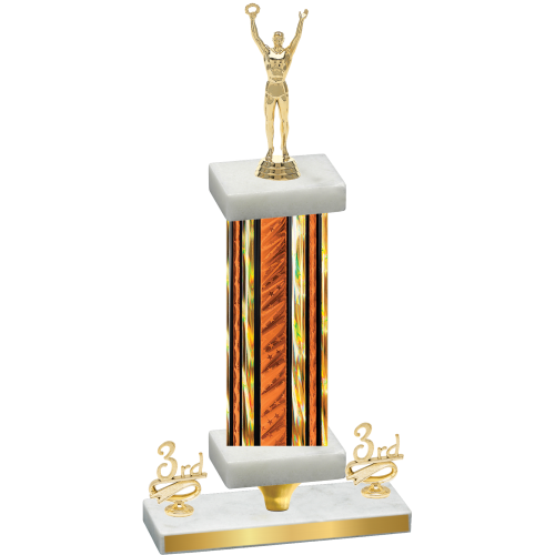 Premium Single Orange Glacier Third Place Victory Trophy