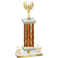 Premium Single Orange Glacier Second Place Victory Trophy