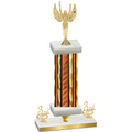 Premium Single Orange Glacier Third Place Victory Trophy