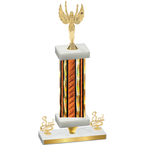 Premium Single Orange Glacier Third Place Victory Trophy